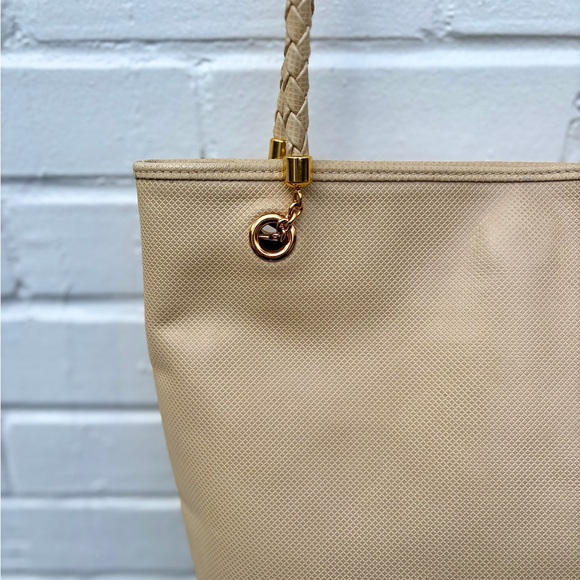VTG Authentic Bottega Veneta Marco Polo Textured Leather Shoulder Bag, Cream EUC - Picture 4 of 16